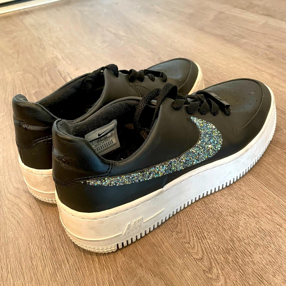Swarovski Crystal Nike Air Force 1 - black and white